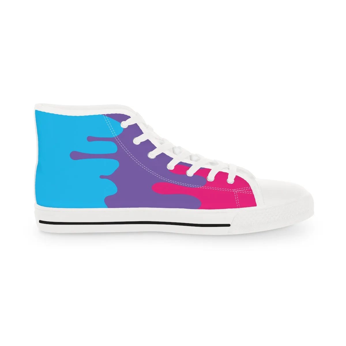 Androgyne Drip Rainbow Flag LGBTQ High Top Sneakers Unisex Size