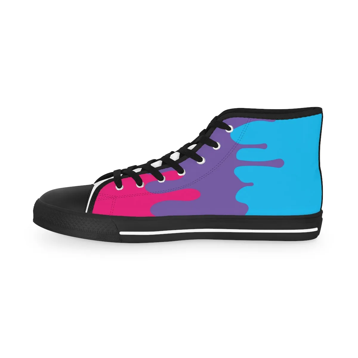 Androgyne Drip Rainbow Flag LGBTQ High Top Sneakers Unisex Size