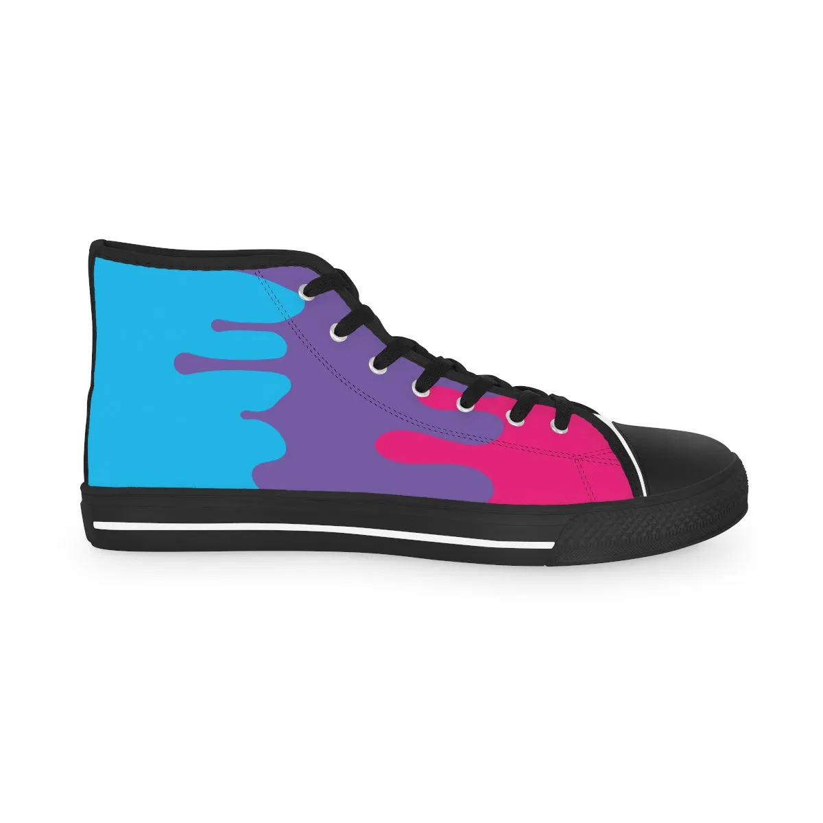 Androgyne Drip Rainbow Flag LGBTQ High Top Sneakers Unisex Size