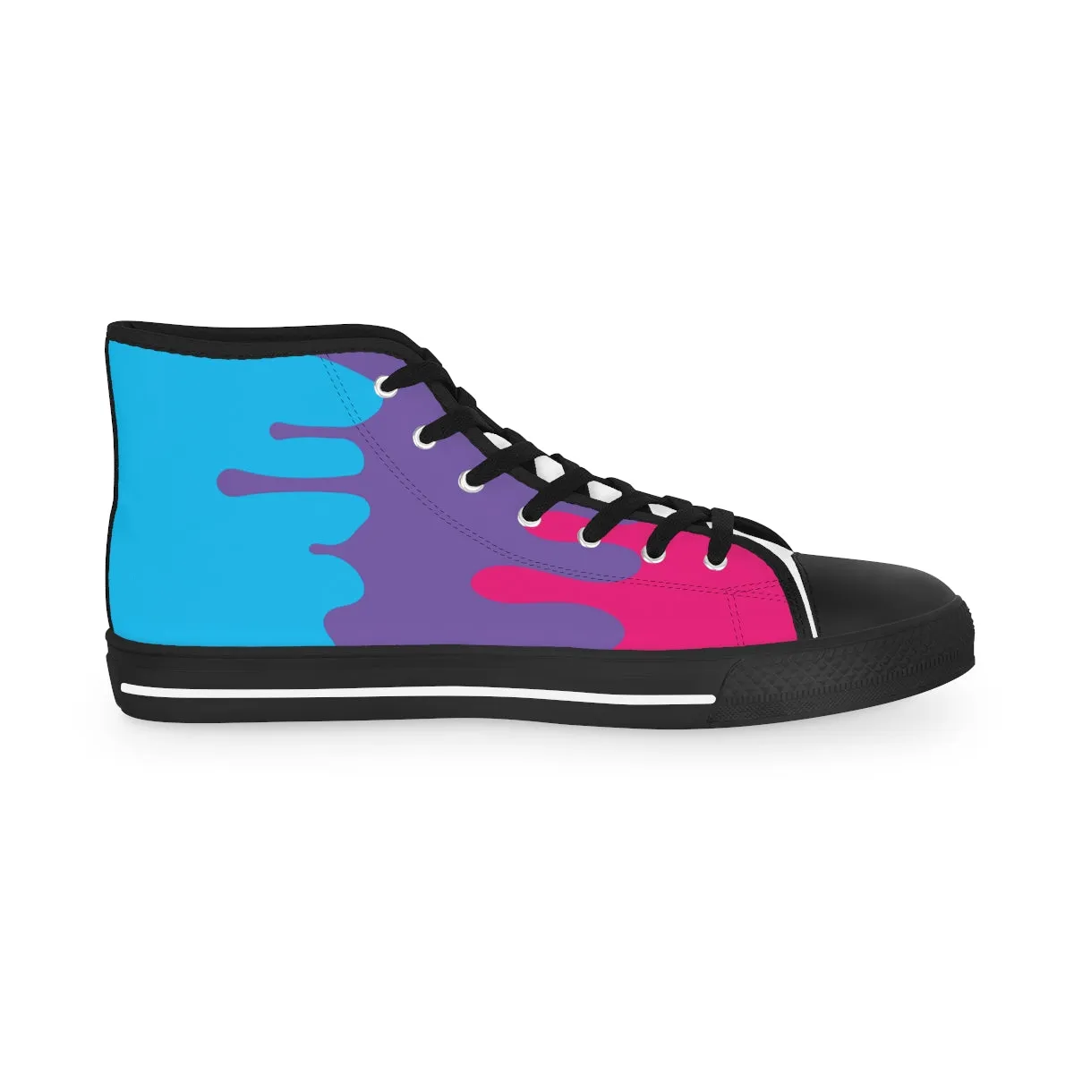 Androgyne Drip Rainbow Flag LGBTQ High Top Sneakers Unisex Size