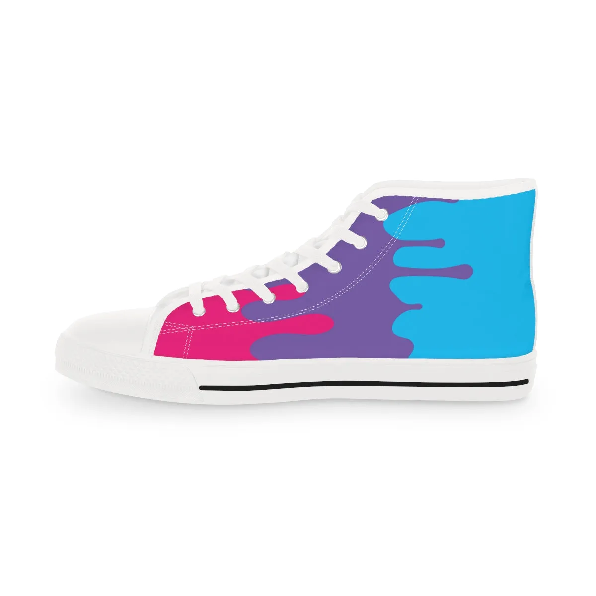 Androgyne Drip Rainbow Flag LGBTQ High Top Sneakers Unisex Size