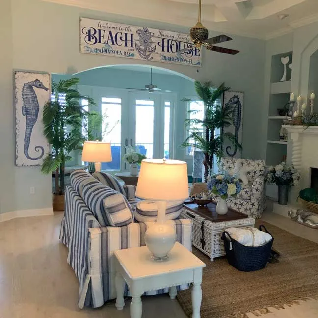 Beach House Sign - Welcome to our Beach House with Anchor