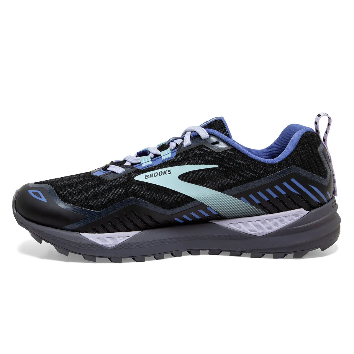 Womens Brooks Cascadia 15 GTX Waterproof Trail Running Shoes in Black/Marlin/Blue