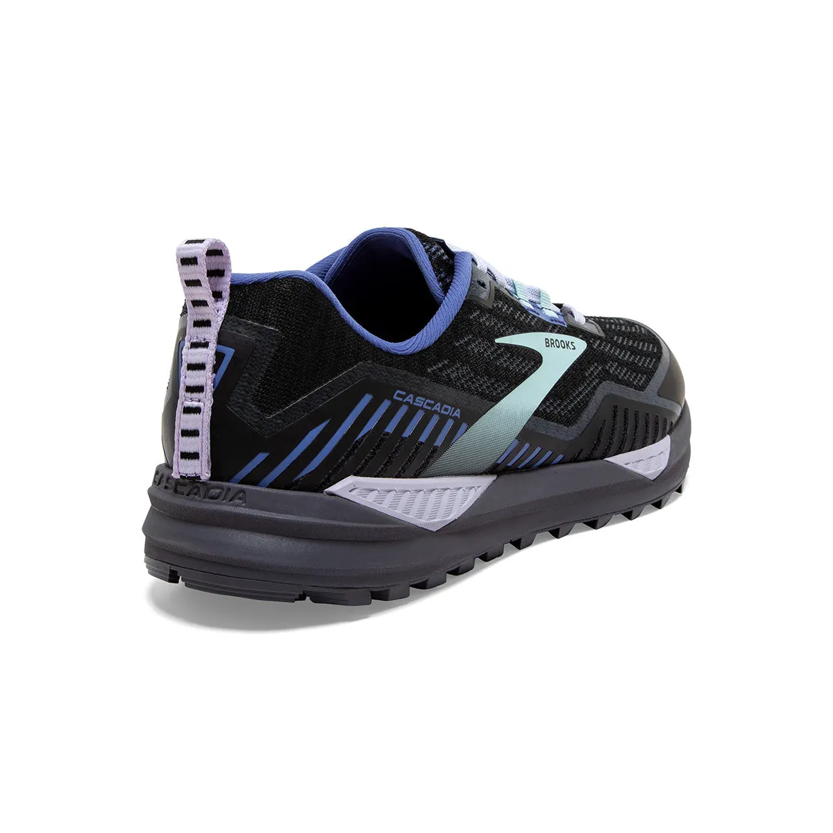 Womens Brooks Cascadia 15 GTX Waterproof Trail Running Shoes in Black/Marlin/Blue