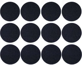 Circle Shape Shoe Hole Prevention Repair Patches/Inserts for 12 Holes (Black)