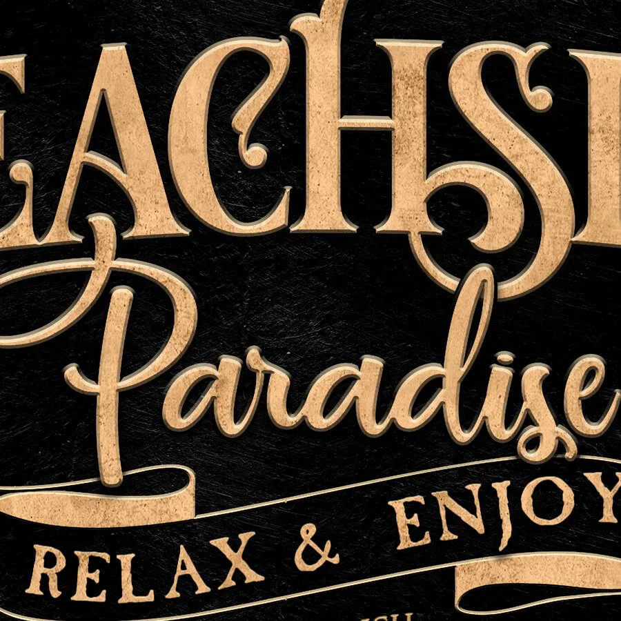 Coastal Decor - Beachside Paradise Beach House Sign