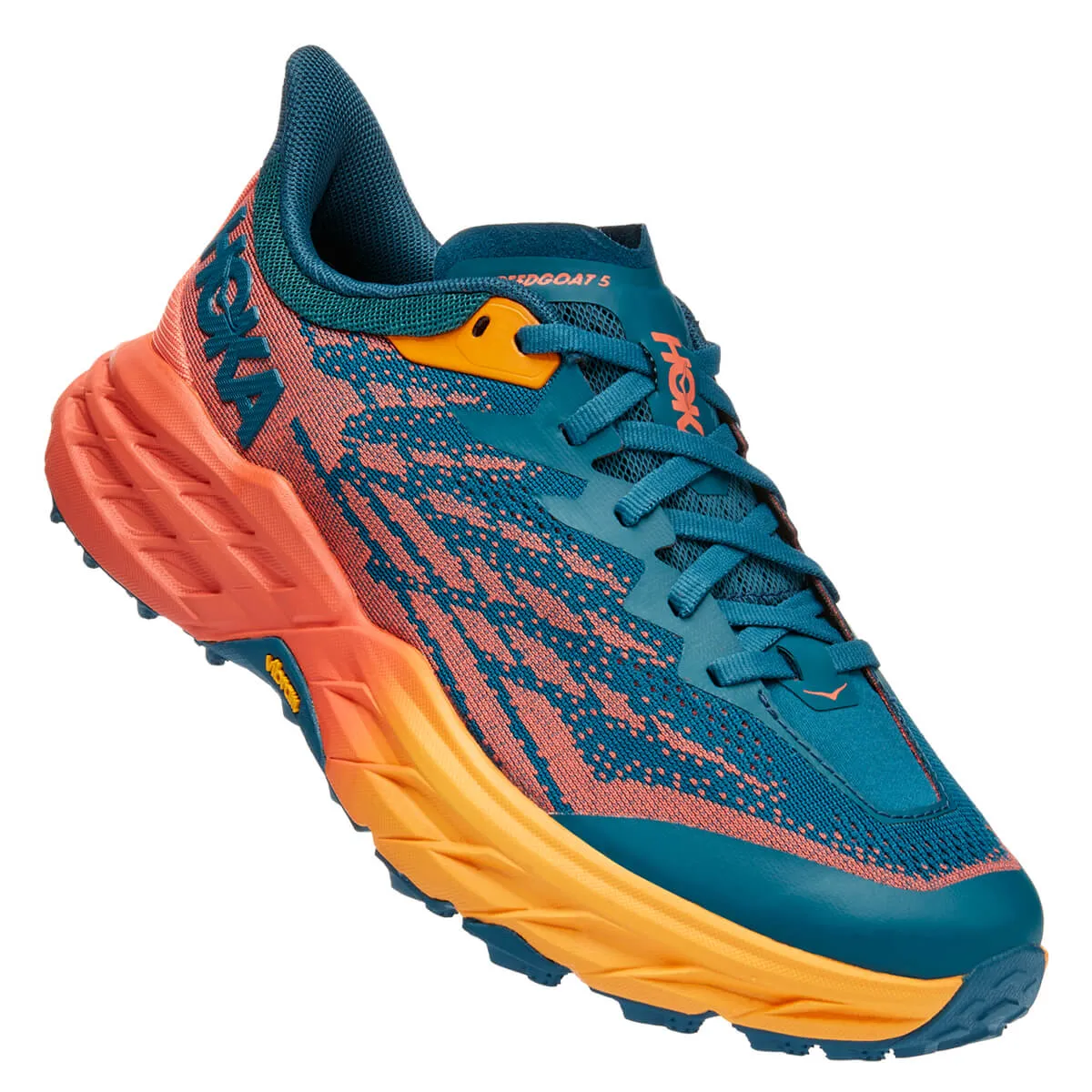 Womens Hoka Speedgoat 5 Trail Running Shoes | Blue Coral / Camellia