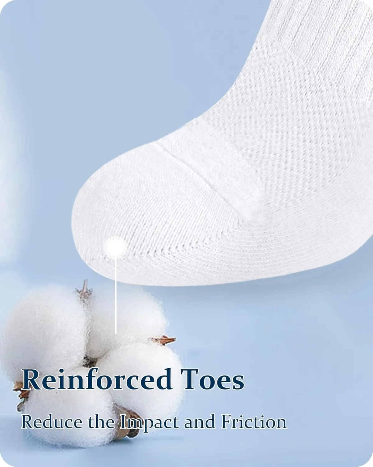 Jane Stone Men's Ankle Socks - 8 Pack Cotton Low Cut Non Slip No Show Socks Size 9-12/13-15