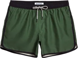maamgic Mens Boys Short 80s 90s Vintage Swim Trunks with Mesh Lining Quick Dry Swim Suits Board Shorts