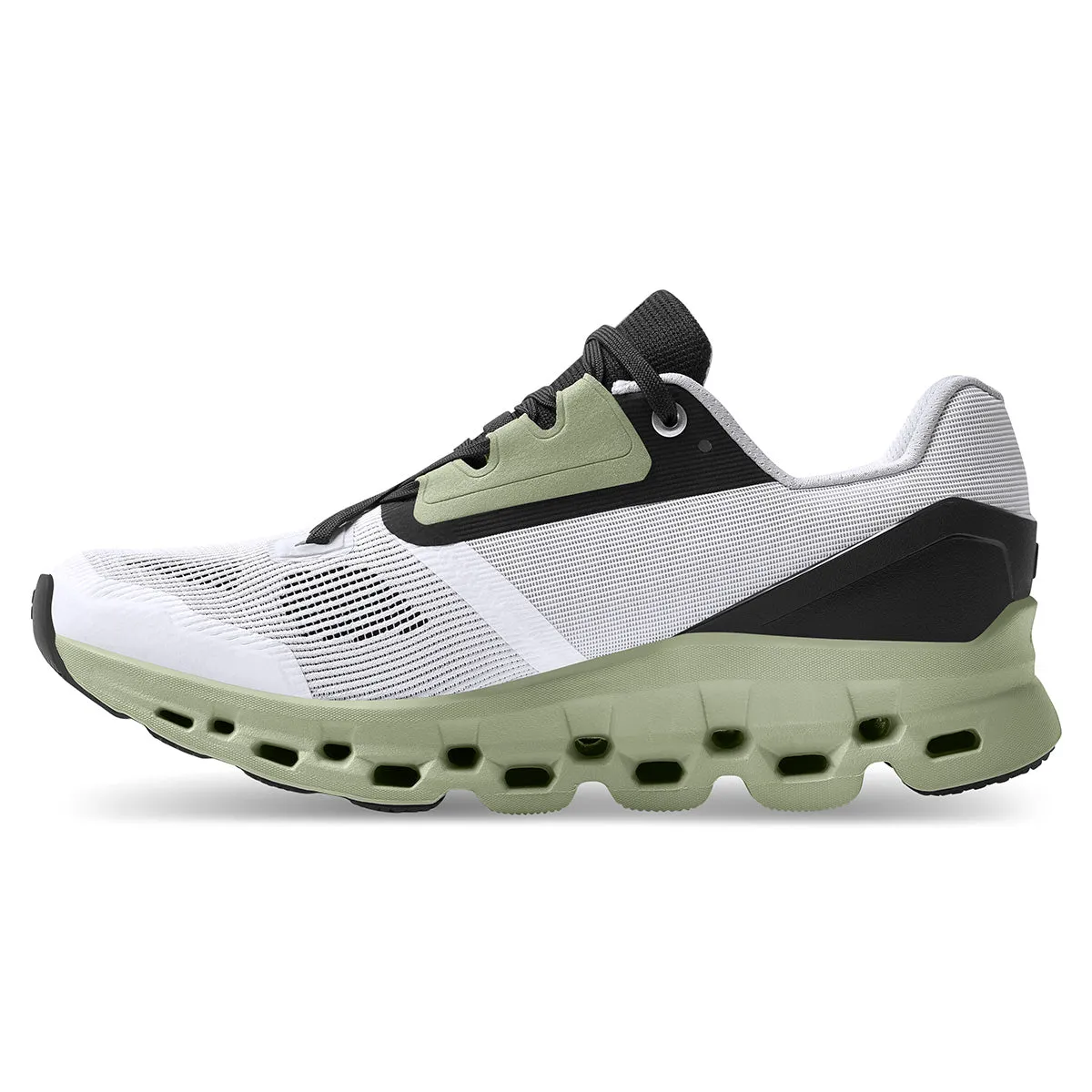Womens On Cloudstratus 2 Running Shoes in White/Black - Lightweight, Cushioned Performance Sneakers