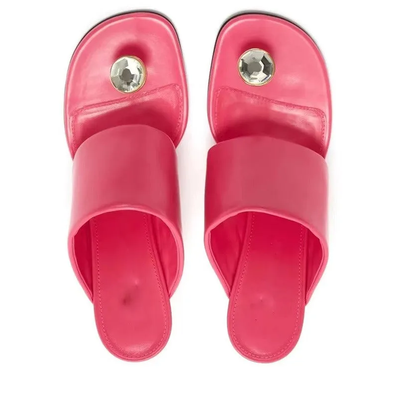 Pre Order:  Clip Open Toe Mouth Shaped Heel Sandals