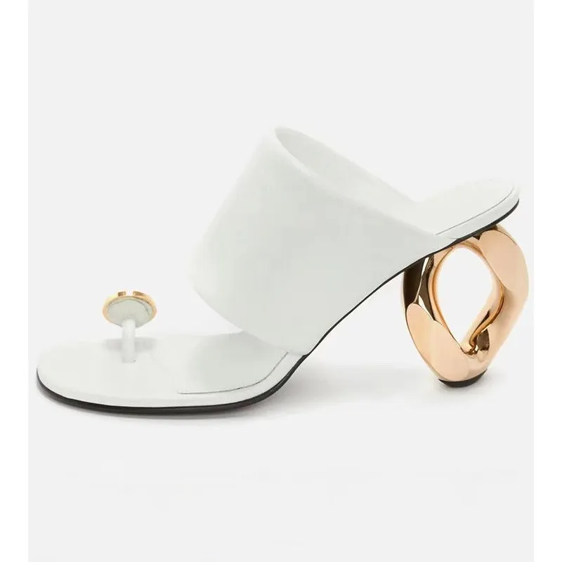 Pre Order:  Clip Open Toe Mouth Shaped Heel Sandals