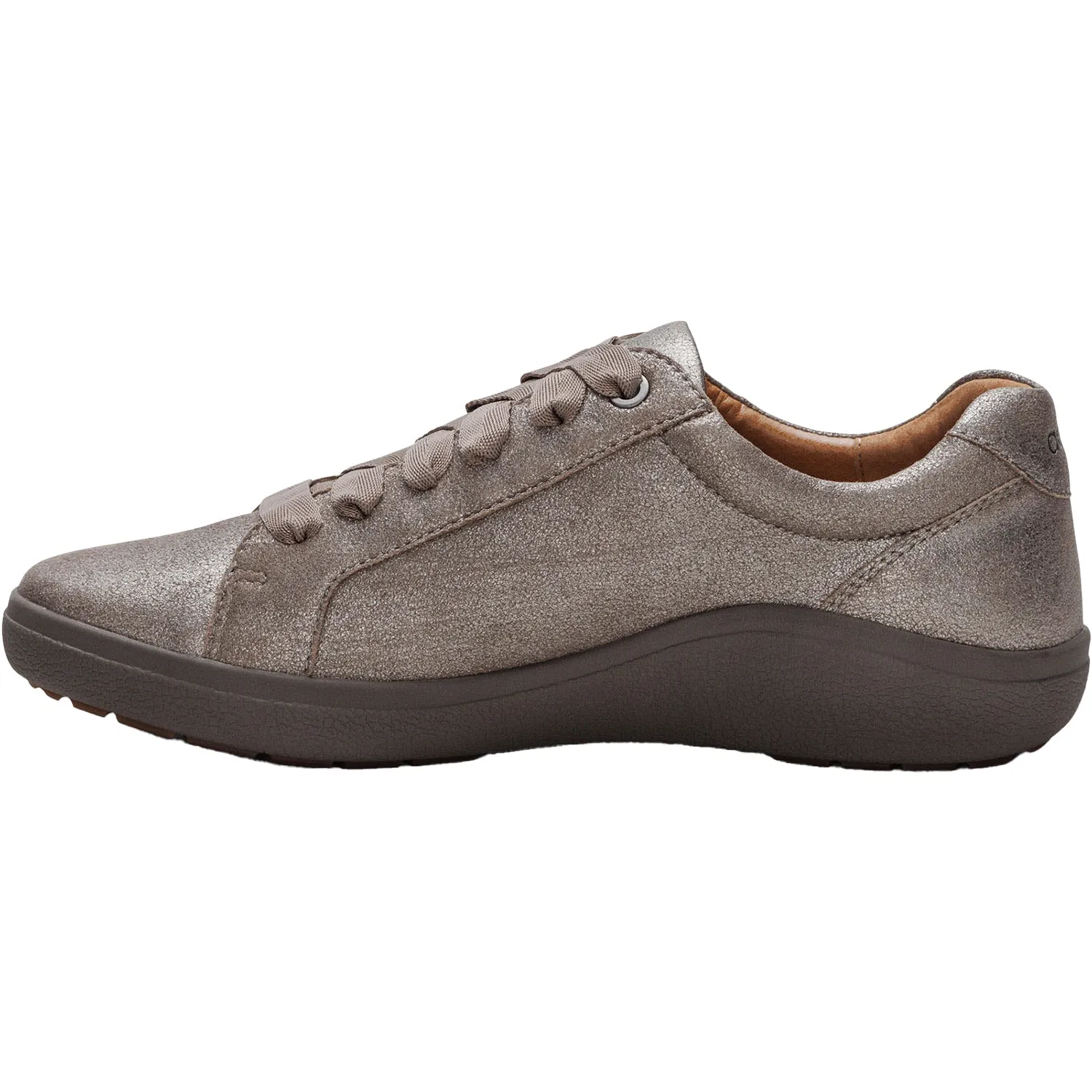 Women's Aetrex Courtney Brushed Silver Leather