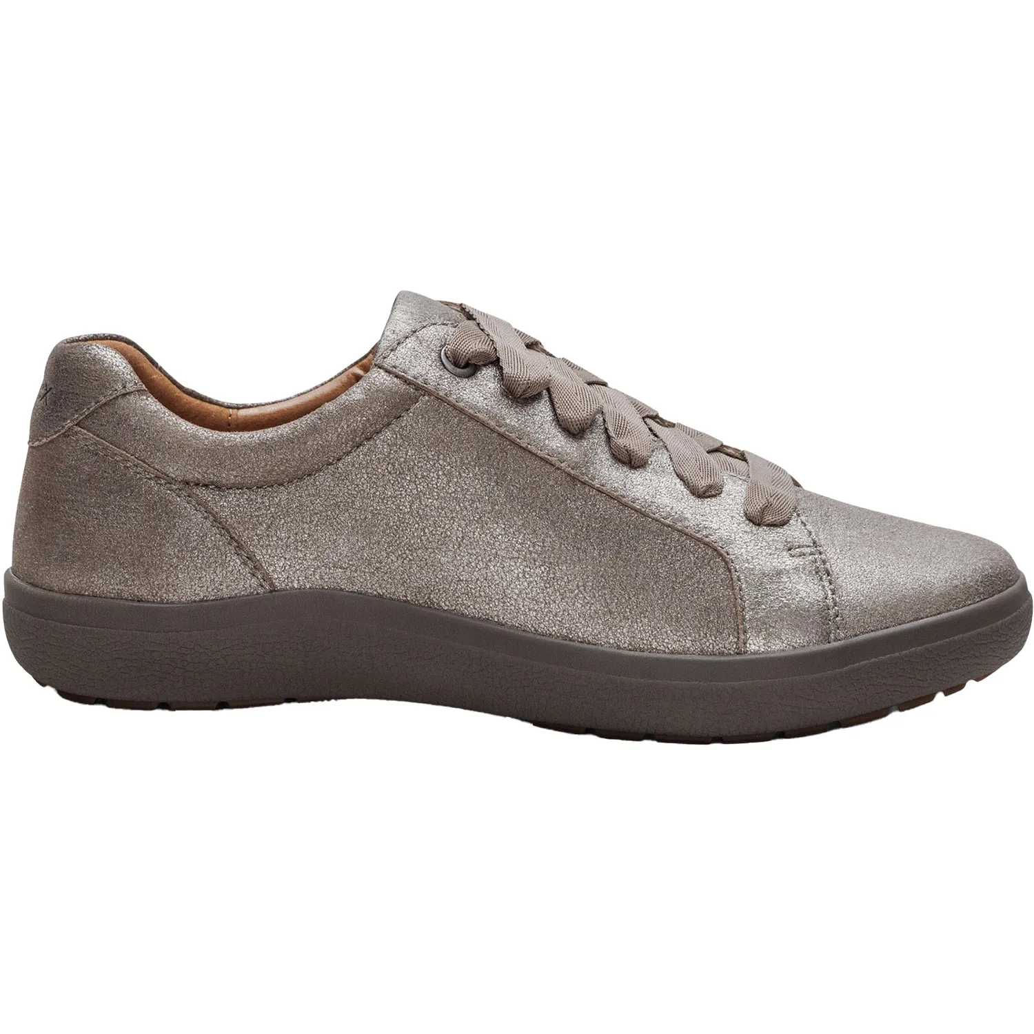 Women's Aetrex Courtney Brushed Silver Leather